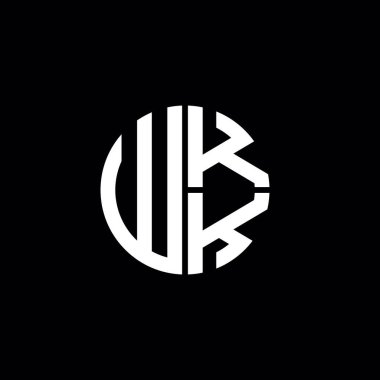 WKK logosu WKK simgesi WKK harf minimalist daire düz modern soyut logo tasarımı