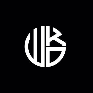 WKO logosu WKO simgesi WKO harfli minimalist daire düz modern soyut logo tasarımı
