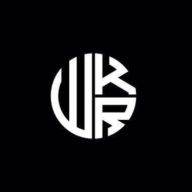 WKR logosu WKR simgesi WKR harfli minimalist daire düz modern soyut logo tasarımı