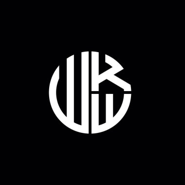 WKW logosu WKW simgesi WKW harfli minimalist daire düz modern logo tasarımı