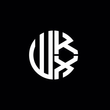 WKX logosu WKX simgesi WKX harfli minimalist daire düz modern logo tasarımı