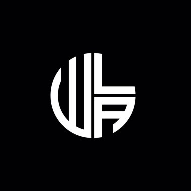 WLA logo WLA simgesi WLA harfli minimalist daire düz modern soyut logo tasarımı