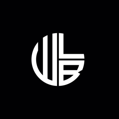 WLB logosu WLB simgesi WLB monogram WLB harfi minimalist daire düz modern soyut logo tasarımı