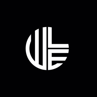 WLE logo WLE simgesi WLE WLE harfli minimalist daire düz modern soyut logo tasarımı