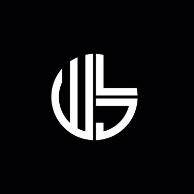 WLJ logosu WLJ simgesi WLJ monogram WLJ harf minimalist daire düz modern logo tasarımı