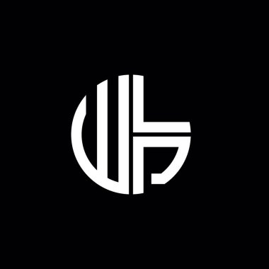 WLP logosu WLP simgesi WLP harfli minimalist daire düz modern soyut logo tasarımı