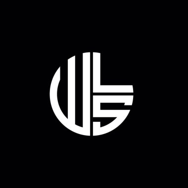 WLS logo WLS simgesi WLS monogram WLS harf minimalist daire düz modern soyut logo tasarımı