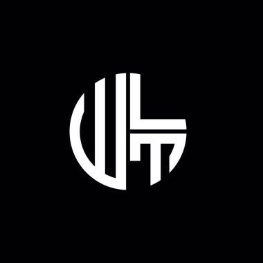 WLT logosu WLT monogramı WLT harfi minimalist daire düz modern logo tasarımı