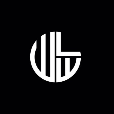 WLW logosu WLW simgesi WLW harfli minimalist daire düz modern logo tasarımı