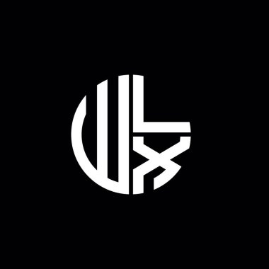 WLX logosu WLX simgesi WLX harfli minimalist daire düz modern soyut logo tasarımı