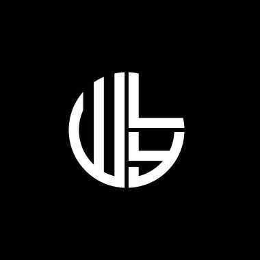 WLY logosu WLY monogramı WLY harfi minimalist daire düz modern soyut logo tasarımı