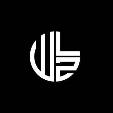 WLZ logosu WLZ simgesi WLZ harfli minimalist daire düz modern soyut logo tasarımı