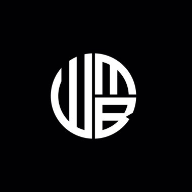 WMB logosu WMB simgesi WMB başlığı WMB harfi minimalist daire düz modern soyut logo tasarımı