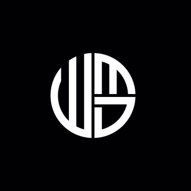Kitle imha silahı logosu kitle imha silahı monogramı minimalist daire düz modern soyut logo tasarımı