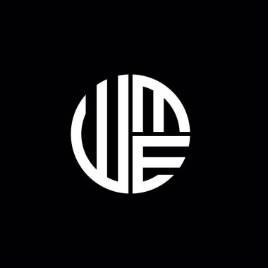 WME logosu WME simgesi WME harfli minimalist daire düz modern soyut logo tasarımı
