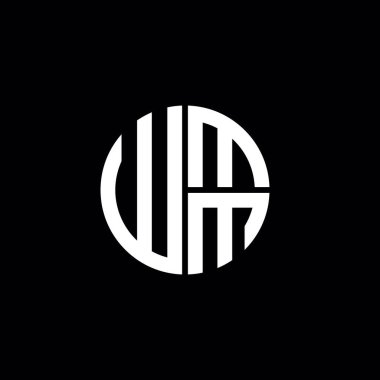 WMM logosu WMM simgesi WMM başlığı WMM harfi minimalist daire düz modern soyut logo tasarımı
