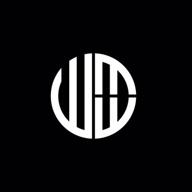 WMW logosu WMW simgesi WMW harfli minimalist daire düz modern logo tasarımı