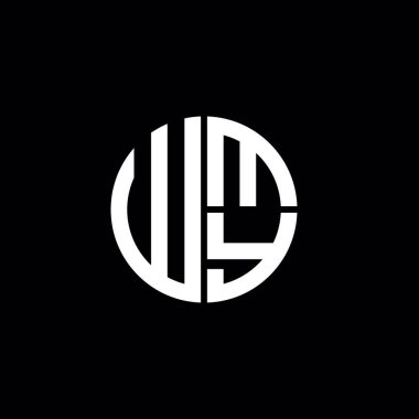 WMY logosu WMY WMY monogramı WMY harfi minimalist daire düz modern soyut logo tasarımı