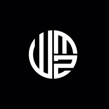WMZ logosu WMZ simgesi WMZ harfli minimalist daire düz modern soyut logo tasarımı