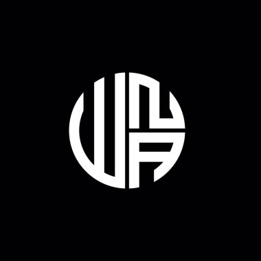 WNA logosu WNA simgesi WNA harfli minimalist daire düz modern soyut logo tasarımı