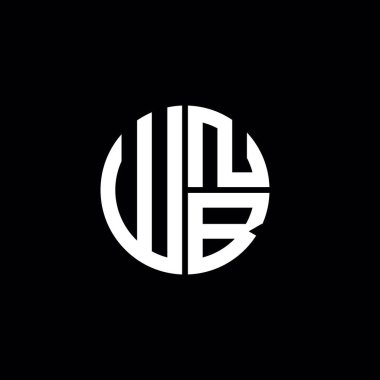 WNB logosu WNB simgesi WNB harfli minimalist daire düz modern soyut logo tasarımı