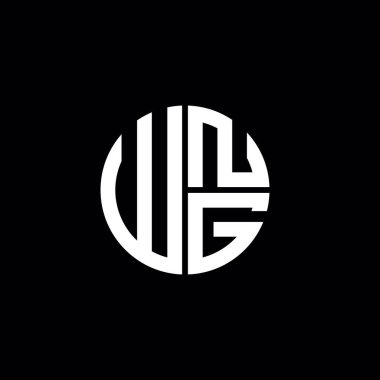 WNG logosu WNG simgesi WNG harfli minimalist daire düz modern soyut logo tasarımı
