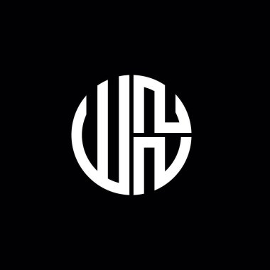 WNN logosu WNN simgesi WNN harfli minimalist daire düz modern soyut logo tasarımı