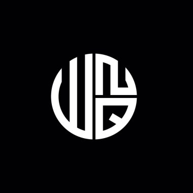 WNQ logosu WNQ simgesi WNQ harfli minimalist daire düz modern soyut logo tasarımı