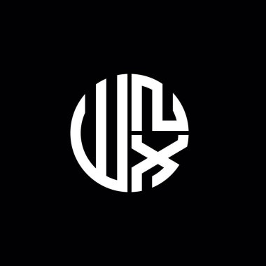 WNX logosu WNX simgesi WNX harfli minimalist daire düz modern soyut logo tasarımı
