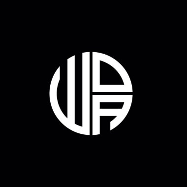 WOA logo WOA simgesi WOA monogram WOA harf minimalist daire düz modern soyut logo tasarımı