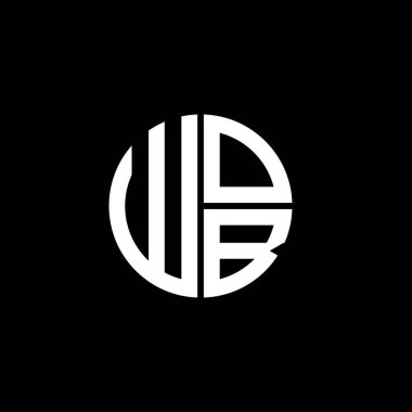 WOB logo WOB simgesi WOB monogramı WOB harfi minimalist daire düz modern soyut logo tasarımı