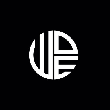 WOE logo WOE simgesi WOE monogram WOE harf minimalist daire düz modern soyut logo tasarımı