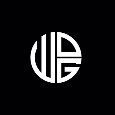 WOG logo WOG simgesi WOG monogram WOG harf minimalist daire düz modern soyut logo tasarımı