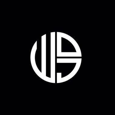 WOJ logosu WOJ monogramı WOJ harfi minimalist daire düz modern soyut logo tasarımı