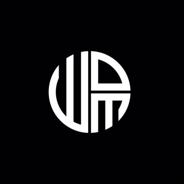 WOM logo WOM simgesi WOM monogram WOM harf minimalist daire düz modern soyut logo tasarımı