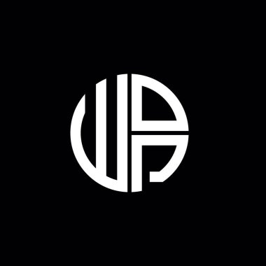 WOP logo WOP icon WOP monogram WOP letter minimalist Circle flat Unique modern abstract logo design