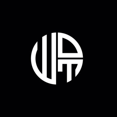WOT logosu WOT monogramı WOT harfi minimalist daire düz modern soyut logo tasarımı