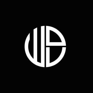 WOV logo WOV simgesi WOV monogram WOV harf minimalist daire düz modern soyut logo tasarımı