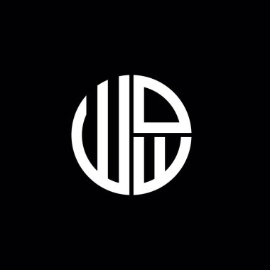 Vay canına logo wow simgesi WOW monogram WOW harf minimalist daire düz modern soyut logo tasarımı