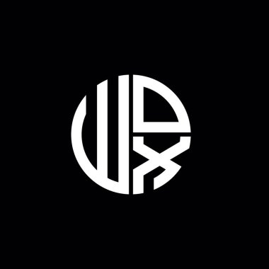 WOX logo WOX simgesi WOX monogram WOX harf minimalist daire düz modern soyut logo tasarımı