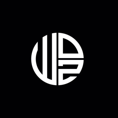 WOZ logo WOZ simgesi WOZ monogram WOZ harf minimalist daire düz modern soyut logo tasarımı