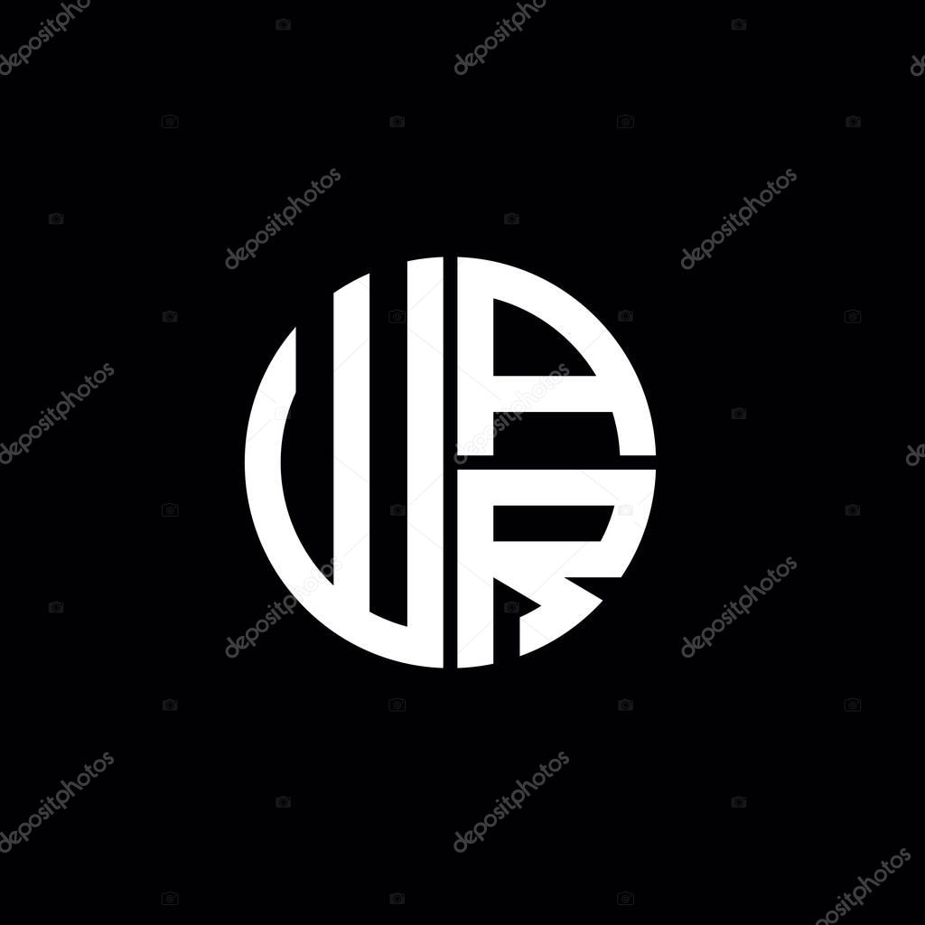WAR logo WAR icon WAR monogram WAR letter minimalist Circle flat Unique modern abstract logo design