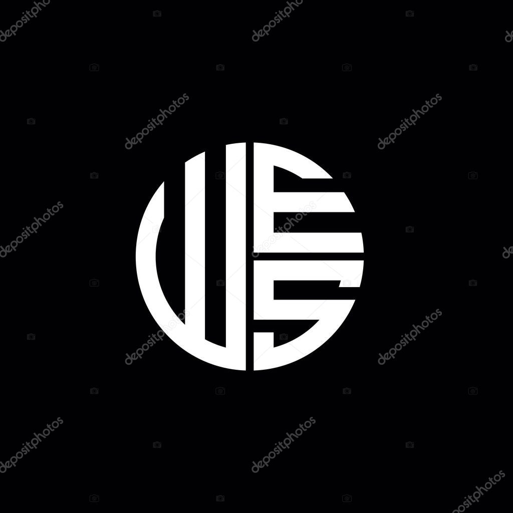 WES logo WES icon WES monogram WES letter minimalist Circle flat Unique modern abstract logo design