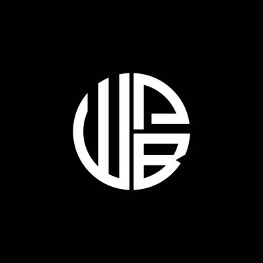 WPB logosu WPB simgesi WPB monogramı WPB harfi minimalist daire düz modern soyut logo tasarımı