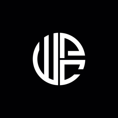 WPC logosu WPC simgesi WPC harfli minimalist daire düz modern soyut logo tasarımı