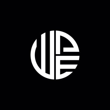 WPE logosu WPE simgesi WPE harfli minimalist daire düz modern soyut logo tasarımı