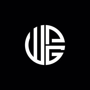 WPG logosu WPG simgesi WPG monogramı WPG harfi minimalist daire düz modern soyut logo tasarımı