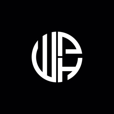 WPH logosu WPH simgesi WPH monogramı WPH harfi minimalist daire düz modern soyut logo tasarımı