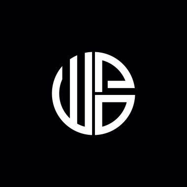 WPO logosu WPO simgesi WPO monogramı WPO harfi minimalist daire düz modern soyut logo tasarımı
