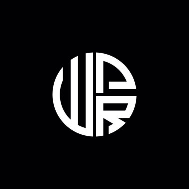 WPR logo WPR simgesi WPR monogram WPR harf minimalist Circle düz modern soyut logo tasarımı
